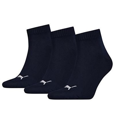Puma Quartersokken Plain 3-pack Navy-47-49
