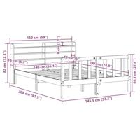Bedframe zonder matras massief grenenhout 140x190 cm - thumbnail