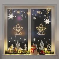 VidaXL Kerstverlichting engel silhouet 2 st 50 leds warm wit - thumbnail