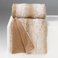 Plaid Siberie nep bont 180x220cm naturel - thumbnail