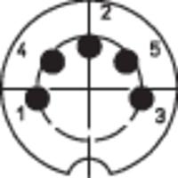 BKL Electronic 0202010 DIN-connector Bus, recht Aantal polen: 5 Zilver 1 stuk(s) - thumbnail