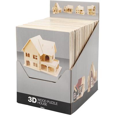 Creativ Company 3d houten constructie set, 24 stuk/ 1 doos