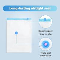 VidaXL Opslagzakken 15 pcs transparant en blauw 130 x 100 cm - thumbnail