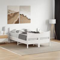 Bedframe zonder matras massief grenenhout wit 120x200 cm - thumbnail
