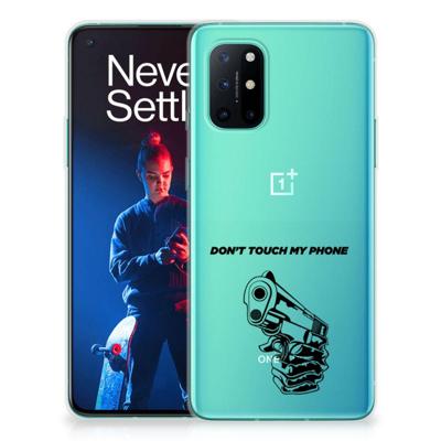 OnePlus 8T Silicone-hoesje Gun Don't Touch My Phone OnePlus 8T Silicone-hoesje Gun Don't Touch My Phone