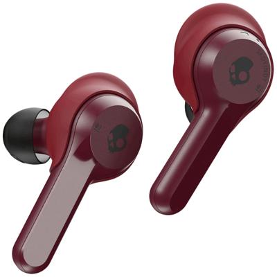 Skullcandy Indy True-draadloze hoofdtelefoon met bluetooth-microfoon, zweet-, water- en stofbestendig (IP55), 16 uur batterijduur, Moab/Red