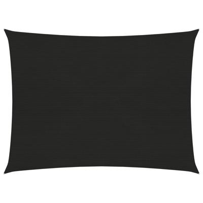 VidaXL Zonnezeil 160 g/m² 3x4 m hdpe zwart