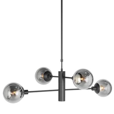 Steinhauer Design hanglampConstellation zwart met smoke glas - 3804ZW