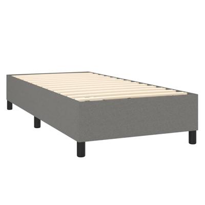 Boxspring met matras stof donkergrijs 120x200 cm