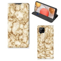 Samsung Galaxy A42 | Standcase | Marmer Goud - thumbnail