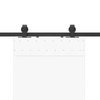 Doos met onderdelen voor schuifdeur 152,5 cm staal zwart - thumbnail