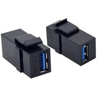 VALUE USB 3.2 Gen 1 Keystone Module, zwart - thumbnail