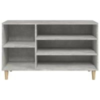 Schoenenkast 102x36x60 cm bewerkt hout betongrijs - thumbnail