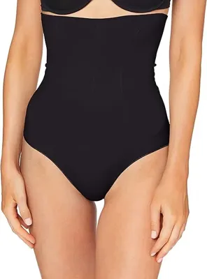 Corrigerende string dames - Bella - Hoge buik corrigerende shapewear string met antislip - Beste corrigerend ondergoed buik