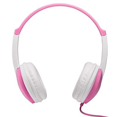 Groov-e GV590PW Kidz On-Ear DJ-stijl hoofdtelefoon met verstelbare hoofdband, zachte oorkussens, 3,5 mm hoofdtelefoonaansluiting - roze