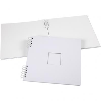 Creativ Company Spiraal gebonden scrapbook, afm 30,5x30,5 cm, 250 gr, wit, 1 stuk