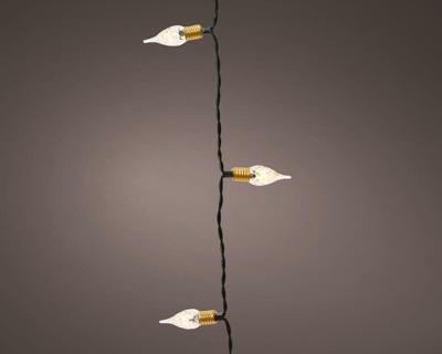 Led vintage lights peer 50 lamps batterijen groen / warm wit