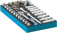 HAZET Dopsleutelset 163-483/33 - 3/8 inch (10 mm) vierkant hol - Buiten-zeskant-tractieprofiel, Binnen-zeskant-profiel - 33-delig - 5 - 22 - thumbnail