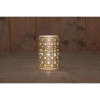 Cylinder Glass Matt Gold With Stars 10 x 15 cm en 8Led Warm Anna's Collection - Annas collection - thumbnail