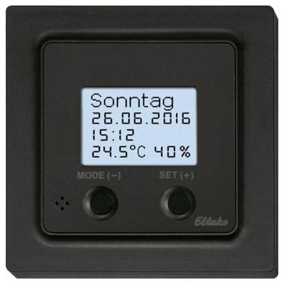 Eltako FUTH55ED/12-24V UC-am Draadloze hygro/thermostaat met klok Draadloos Bereik max. (in het vrije veld) 30 m