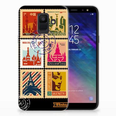 Samsung Galaxy A6 (2018) | Silliconen Back Cover | Postzegels