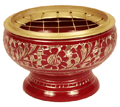 Wierookbrander Messing Rood Wierookbrander Messing Rood