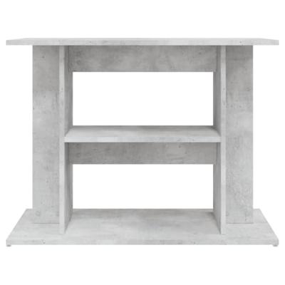 VidaXL Aquariumstandaard 80x35x60 cm bewerkt hout betongrijs - thumbnail