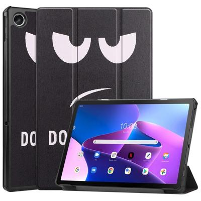 Lunso - Lenovo Tab M10 Plus Gen 3 (3e generatie) - Tri-Fold Bookcase hoes - Don't Touch Lunso - Lenovo Tab M10 Plus Gen 3 (3e generatie) - Tri-Fold Bookcase hoes - Don't Touch