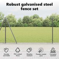 VidaXL Afrasteringspaal grijs 25 x 1,2 m (25 x 25 mm gaas) - thumbnail