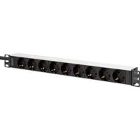 Digitus DN-95440 19 inch 19inch-patchkast Geaarde contactdoos Incl. 2 metalen houders Zilver, Zwart - thumbnail