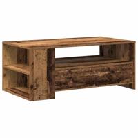 Salontafel with Drawer Oud hout 102 x 55 x 43.5 cm Bewerkt hout - thumbnail
