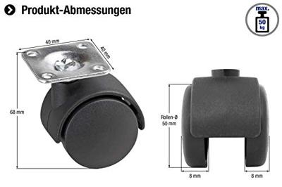 Metafranc zwenkwiel set 4-delig *nl* w - wu0418600