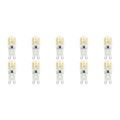 LED Lamp 10 Pack - Velvalux - G9 Fitting - Dimbaar - 3W - Helder/Koud Wit 6000K - Transparant | Vervangt 32W