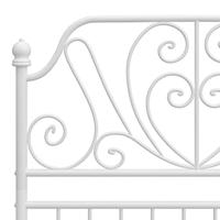 Bedframe metaal wit 100x200 cm - thumbnail