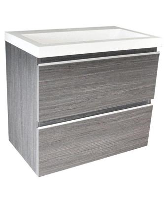 Shall onderkast 60 x 36 cm houtnerf grijs