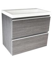 Shall onderkast 60 x 36 cm houtnerf grijs - thumbnail