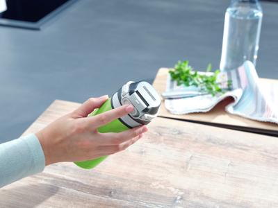 Leifheit 03249 reisdrinkbeker 350 ml Zwart, Groen Roestvrijstaal