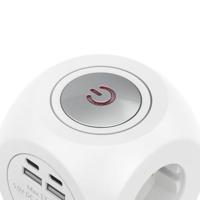 Hama stekkerdoos-kubus 3-voudig usb-c/a 17 w met schakelaar 1,4 m wit - thumbnail