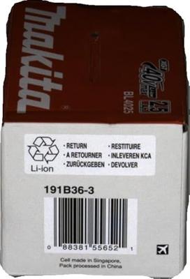 Makita BL4025 Accu XGT 40V Max 2.5Ah - 191B36-3 - thumbnail