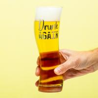 Drunk Again Scheef Bierglas - thumbnail