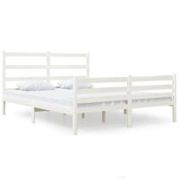 Bedframe massief grenenhout wit 120x190 cm - thumbnail