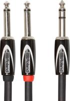 Roland RCC-10-TR28V2 jackkabel 1x 6.35mm TRS naar 2x 6.35mm TS 3 meter - thumbnail