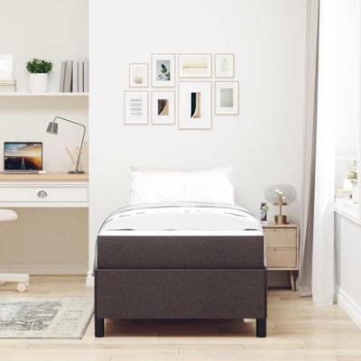 Boxspring bed Bruin 100 x 200 cm Stof, Engineered Hout