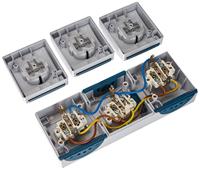 ABB 2CKA002084A0721 Geaard stopcontact IP44 Grijs-wit (RAL 7035), Blauw-groen - thumbnail