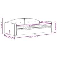 Slaapbank met matras 100x200 cm fluweel zwart - thumbnail