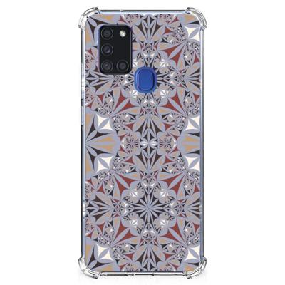 Samsung Galaxy A21s Anti-Shock Hoesje Flower Tiles Samsung Galaxy A21s Anti-Shock Hoesje Flower Tiles