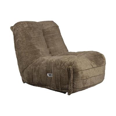 Dutchbone Verstelbare Fauteuil 'Hamilton' Chenille, kleur Bruin
