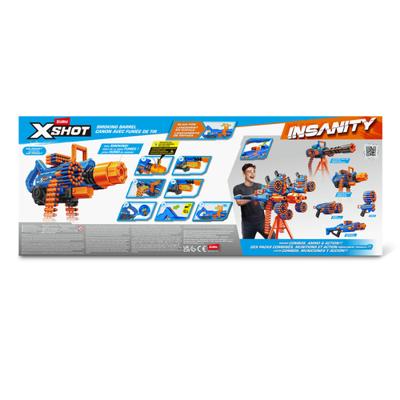 Zuru X-Shot Insanity Mega Barrel Blaster + Licht en Rook + 72 Darts