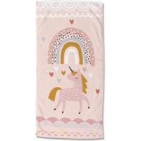 Good Morning Kinder Strandlaken Velours Unilove 75x150cm - multi - thumbnail