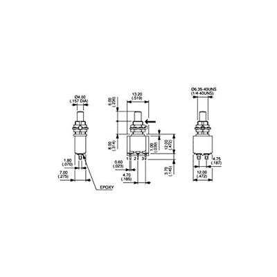APEM 18545CD 18545CD Druktoets 30 V/DC 0.1 A 2x aan/(aan) Moment 1 stuk(s)